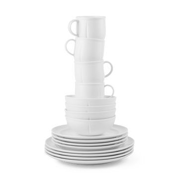Grand Cru Soft dinnerware set white 16 piece - White - Rosendahl