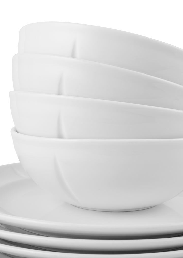 Grand Cru Soft dinnerware set white 16 piece, White Rosendahl