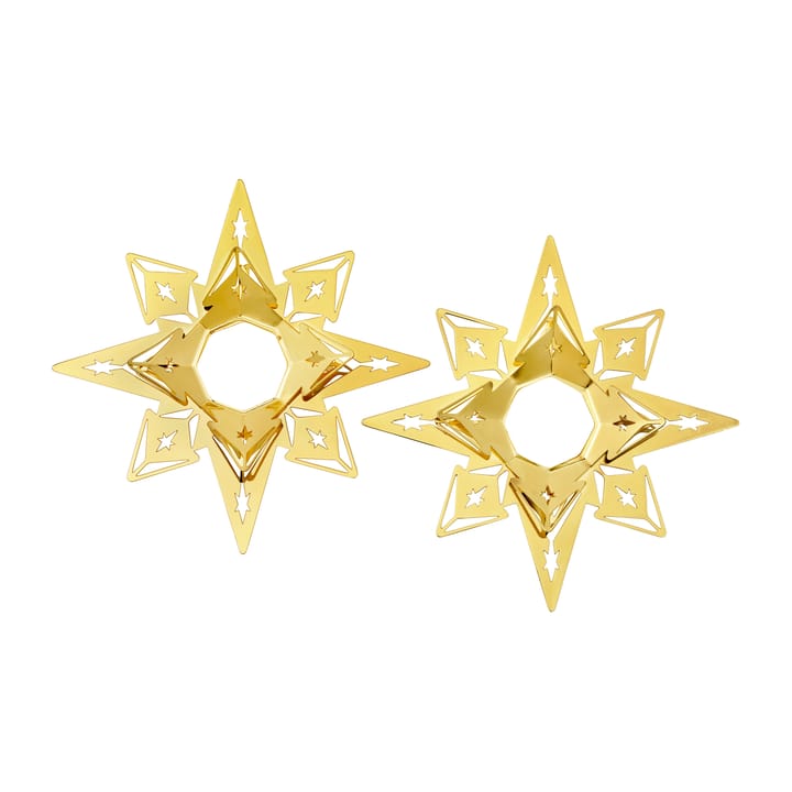 Karen Blixen candle cuff star 3 cm 2-pack, Gilded Rosendahl