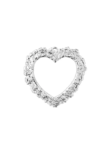 Karen Blixen Christmas decoration Flower heart - Silver - Rosendahl