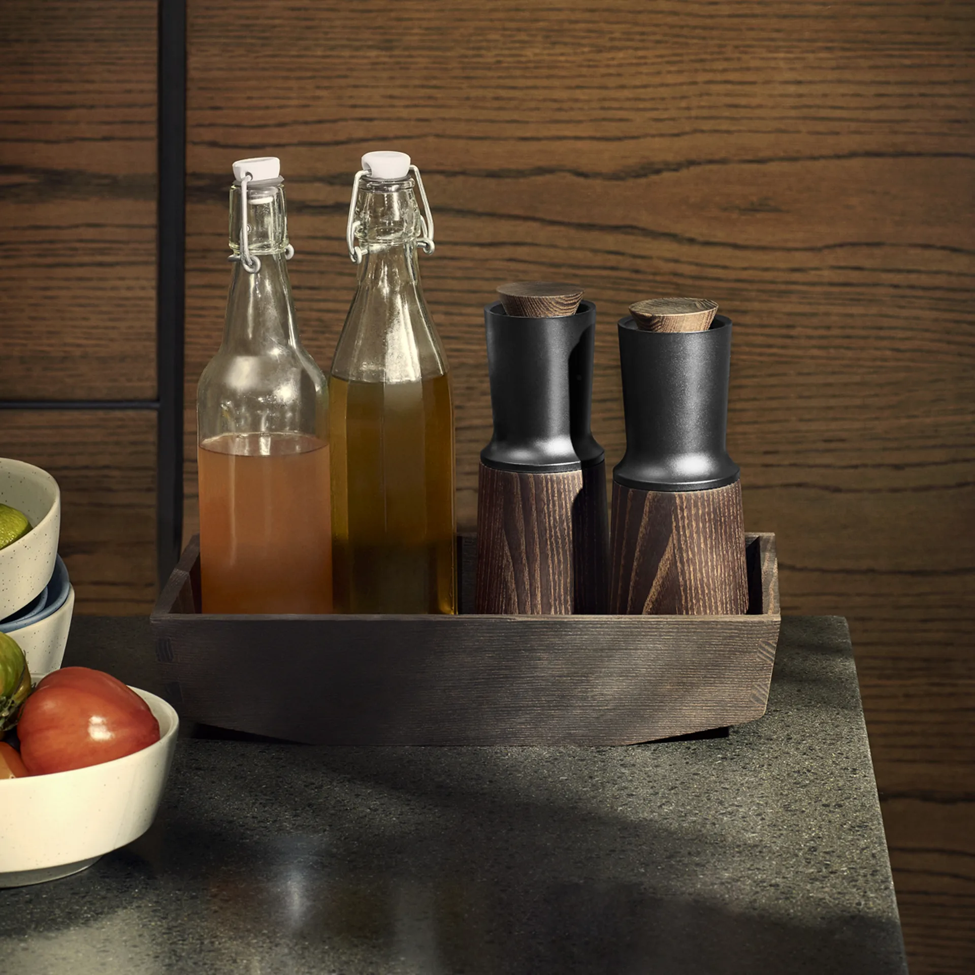 Rå salt- & pepper mill 20 cm, Black Rosendahl