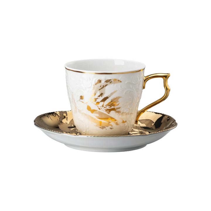Rosenthal Heritage Midas cup with saucer, white-gold Rosenthal