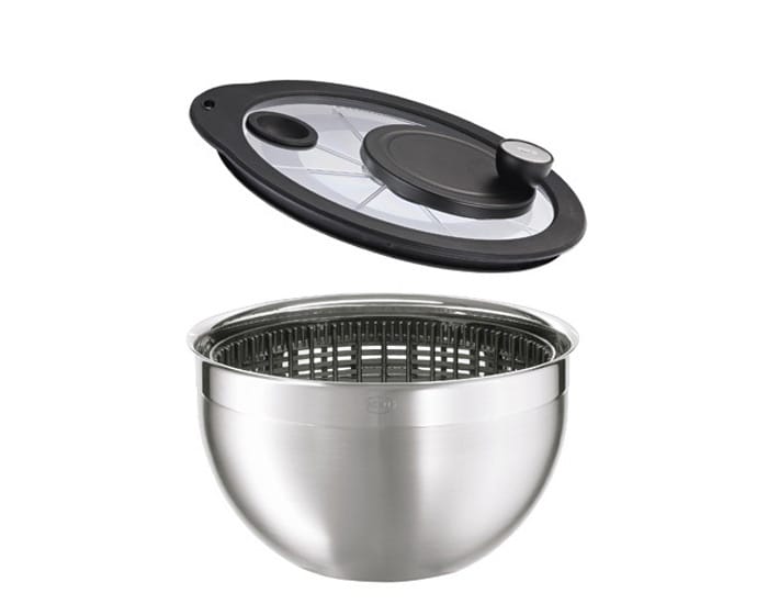 Salad Spinner 24 cm, Steel-black Rösle