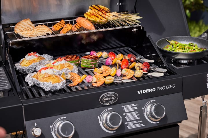 Videro PRO G3-S Vario+ gas grill, Matte black Rösle