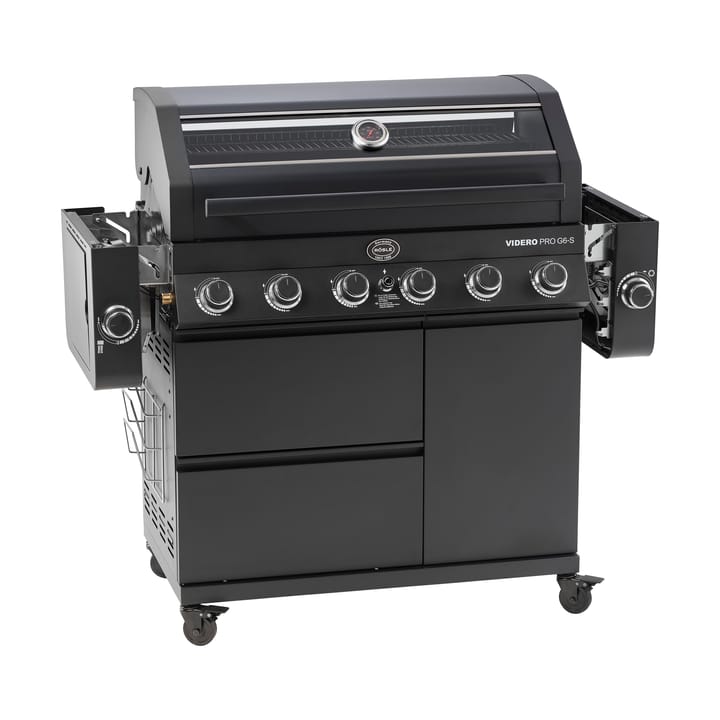 Videro PRO G6-S Vario+ gas grill - Matte black - Rösle