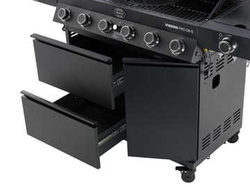 Videro PRO G6-S Vario+ gas grill - Matte black - Rösle