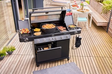 Videro PRO G6-S Vario+ gas grill - Matte black - Rösle