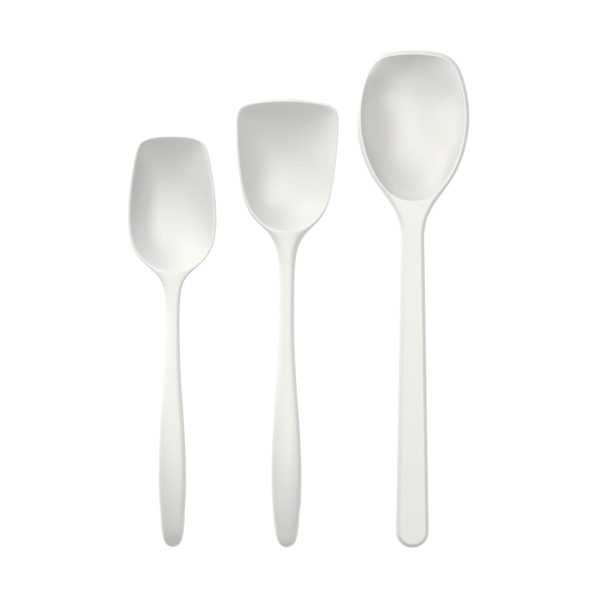 Classic cooking spoon set 3 pieces, White Rosti