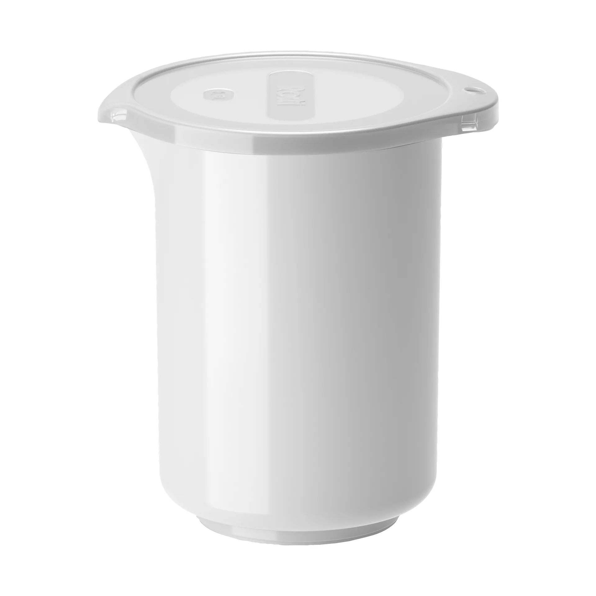 NEW Classic mixing jug with lid, White, 1.25 litres Rosti