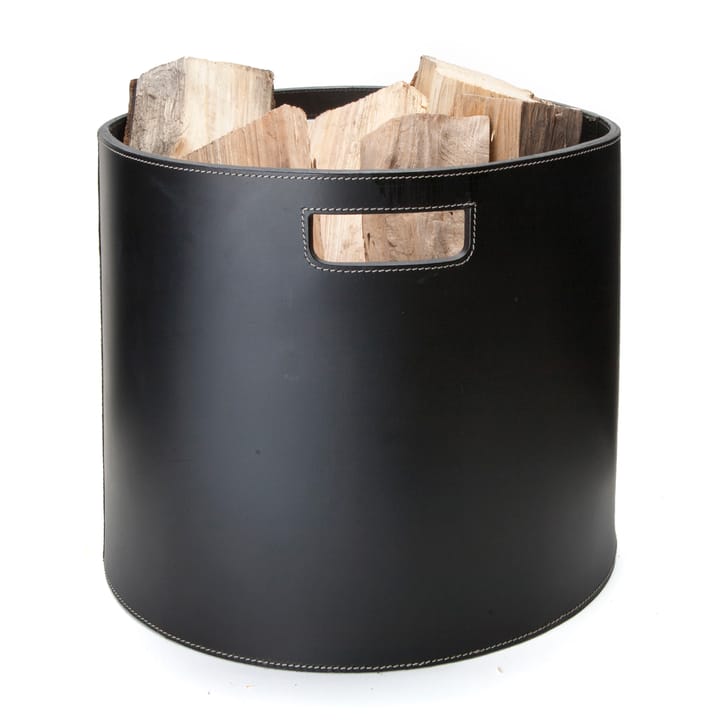 Ørskov firewood barrel, black with white stitches Ørskov