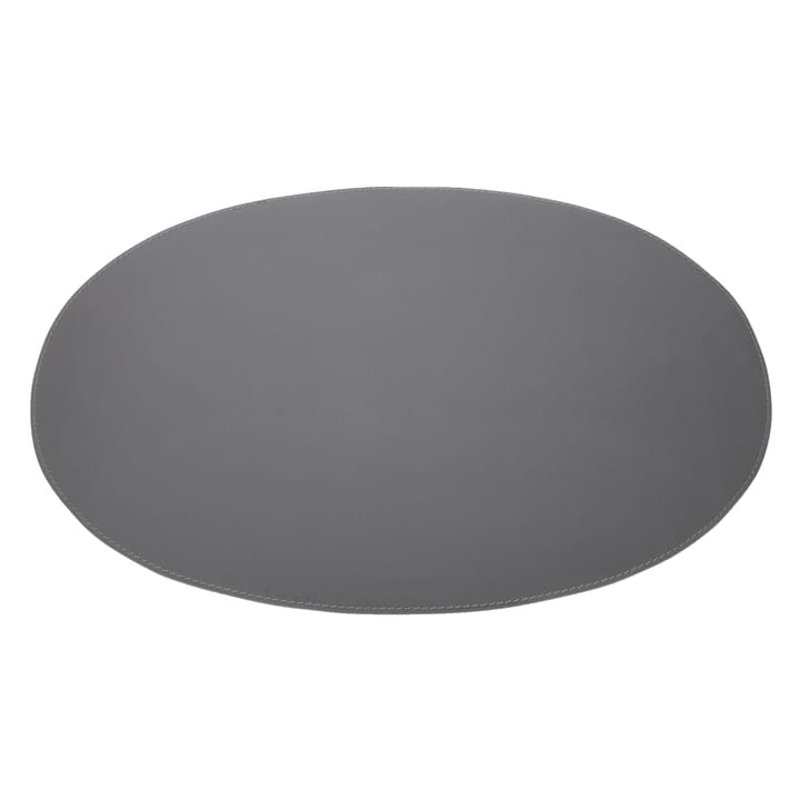 Ørskov placemat leather oval, dark grey Ørskov