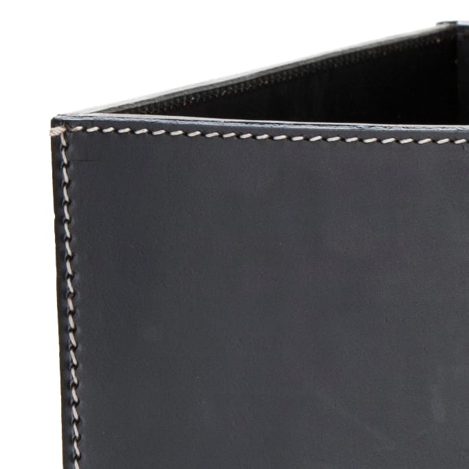 Ørskov storage box, black with white stitches Ørskov