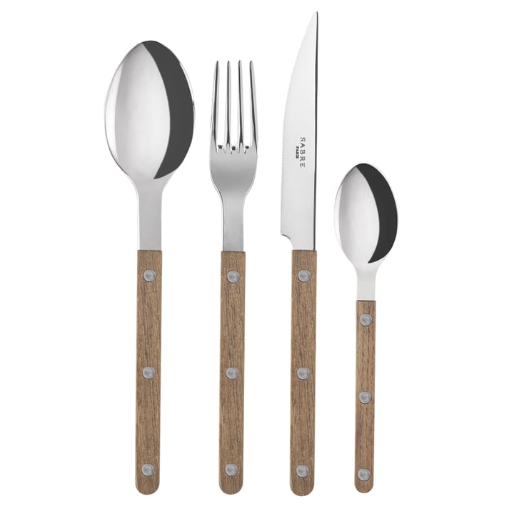 Bistrot cutlery 24 pcs, teak wood SABRE Paris