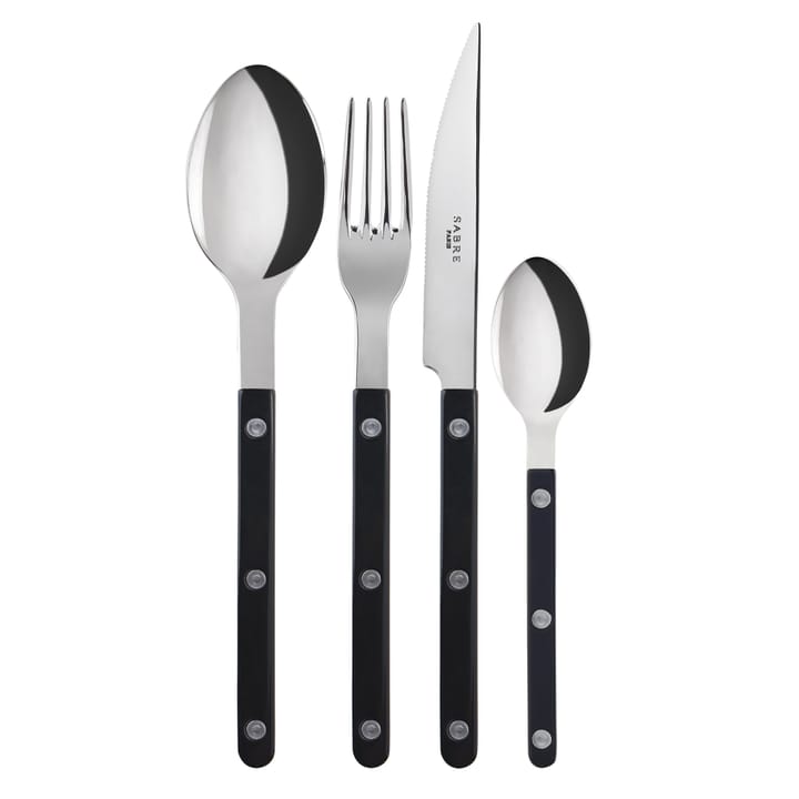 Bistrot cutlery shiny 24 pcs, black SABRE Paris