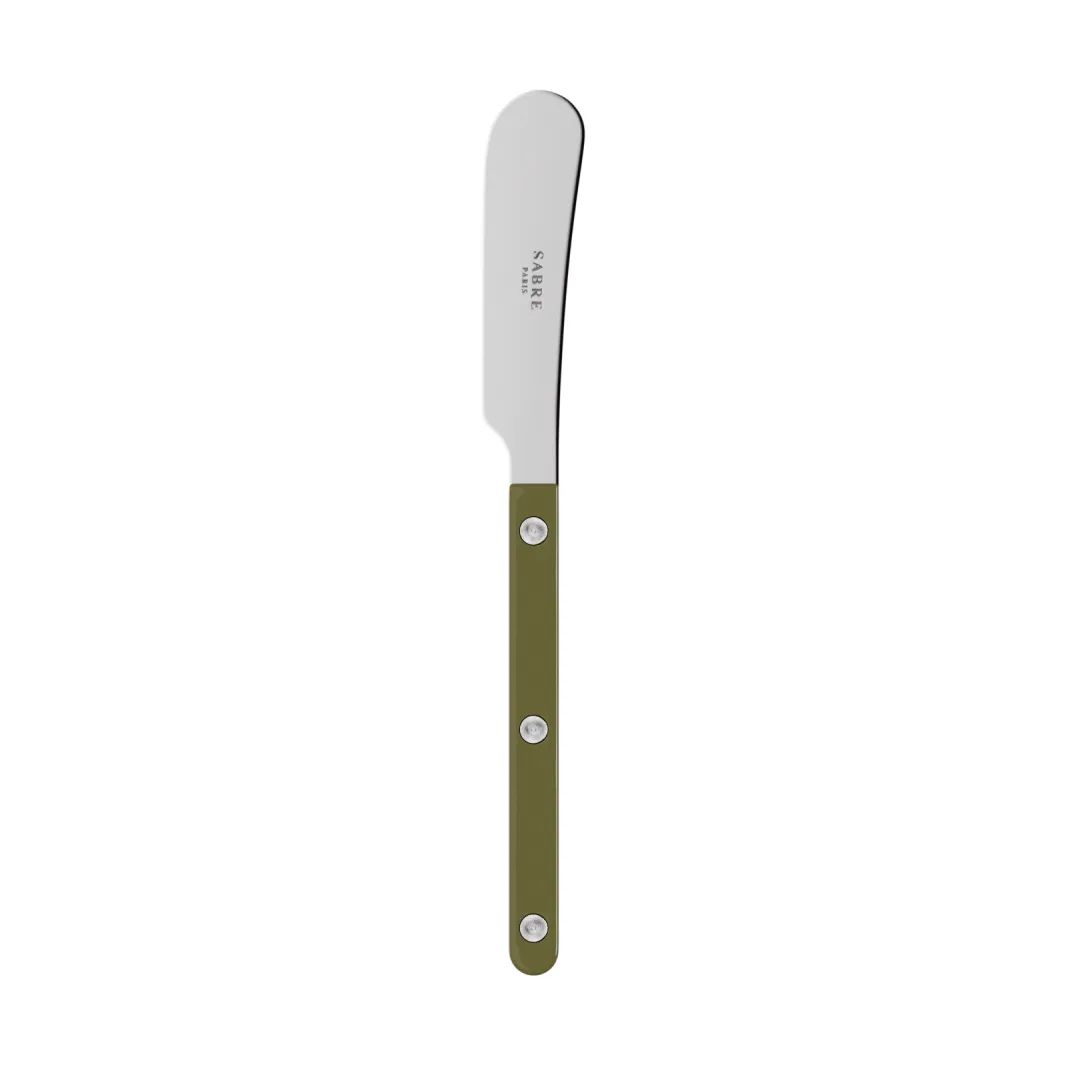 Bistrot solid butter spreader 14 cm, Green fern SABRE Paris