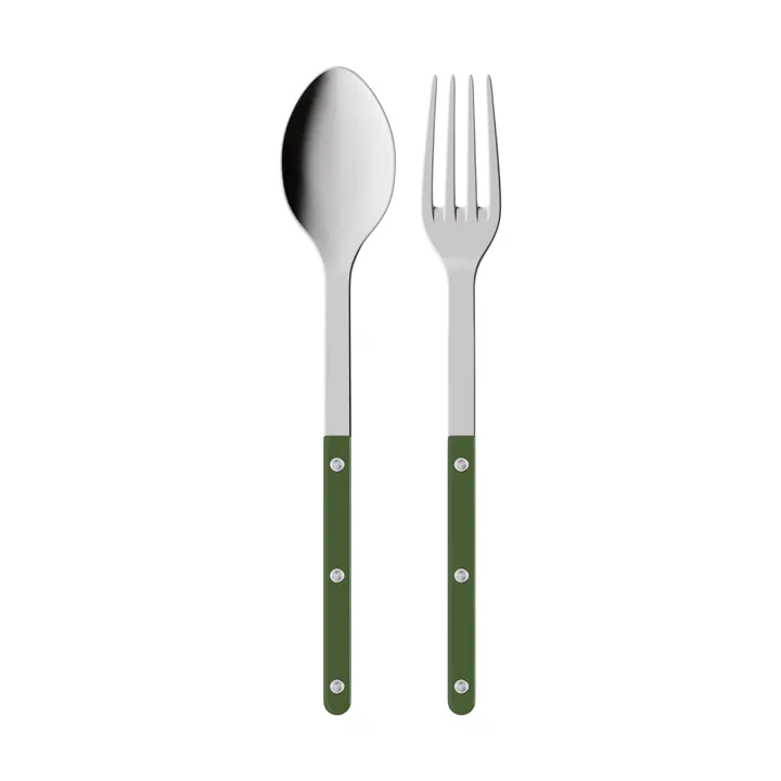 Bistrot solid serving cutlery, 2 pieces - Green - SABRE Paris