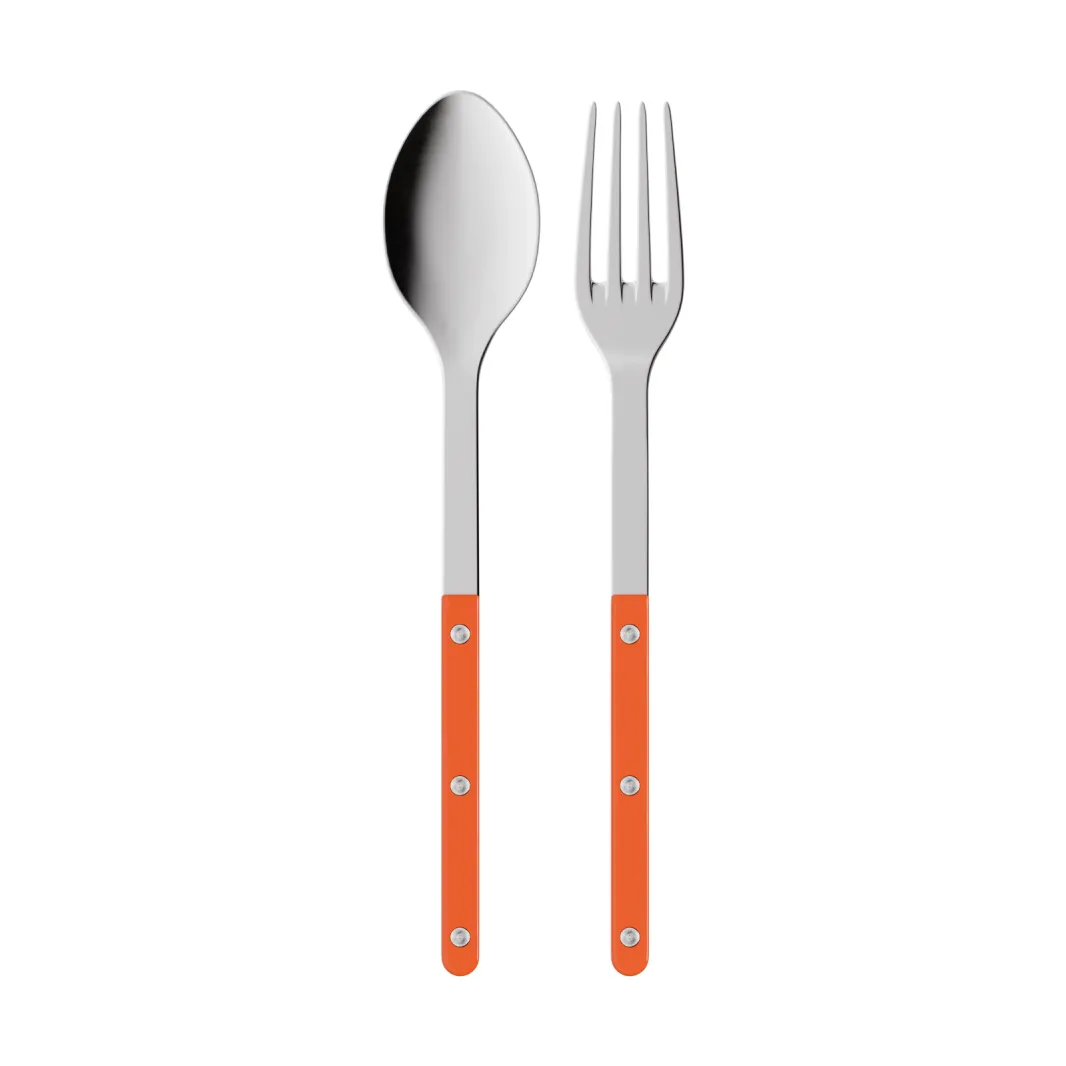 Bistrot solid serving cutlery, 2 pieces, Orange SABRE Paris