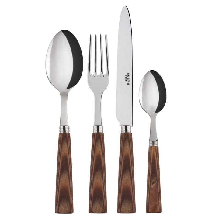 Nature cutlery 24 pcs, natural wood SABRE Paris