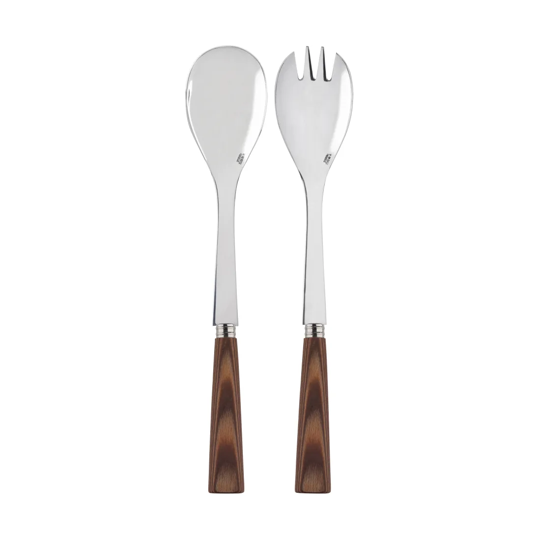 Nature salad servers 2 pieces, Light wood laminated SABRE Paris