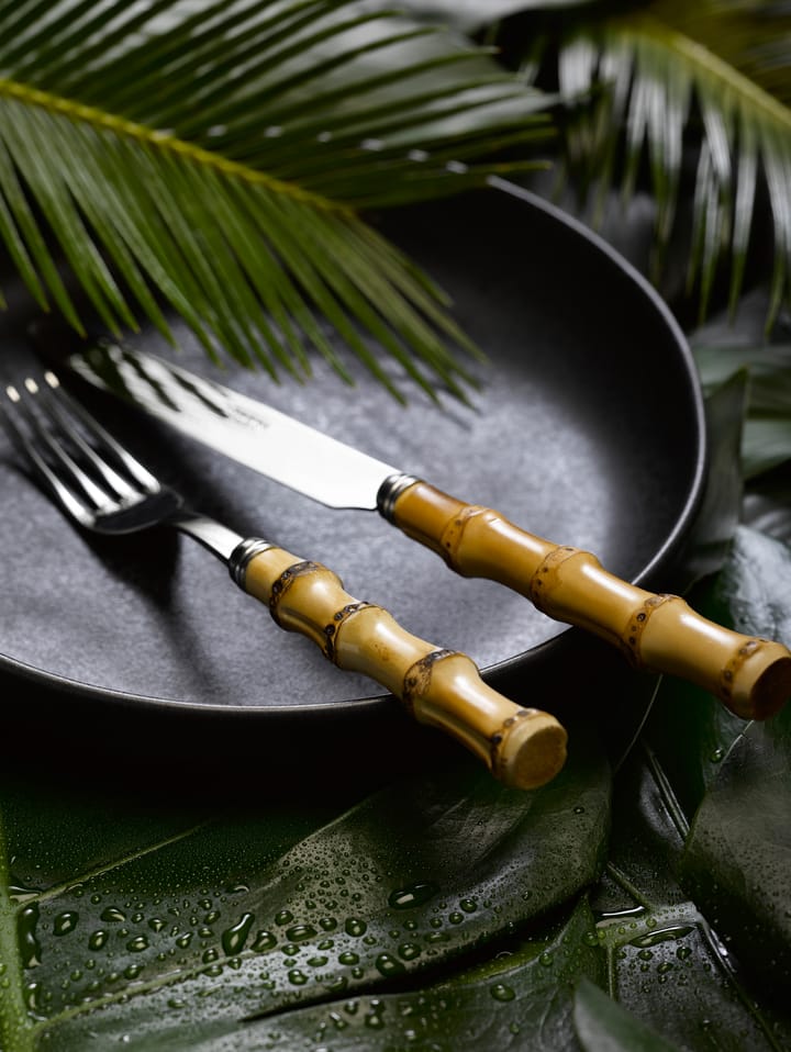 Panda cutlery 24 pieces, Stainless steel-bamboo SABRE Paris