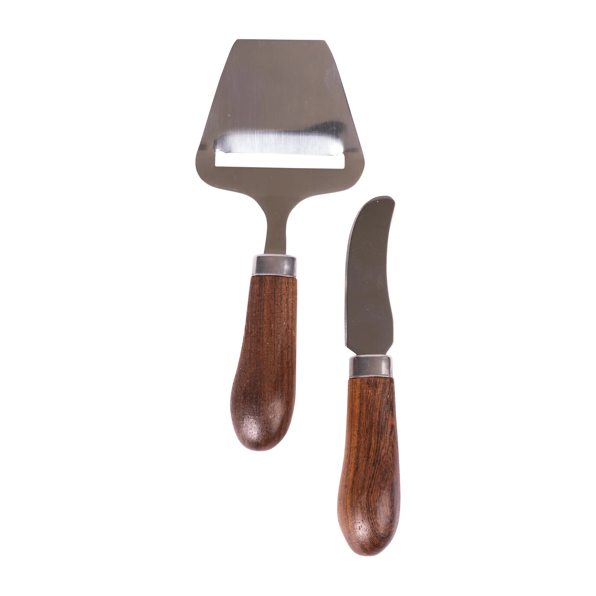 Astrid cheese slice and butter knife, Brown-silver Sagaform