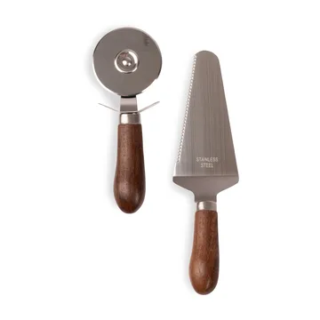 Astrid pizza- and pie set - Brown-silver - Sagaform