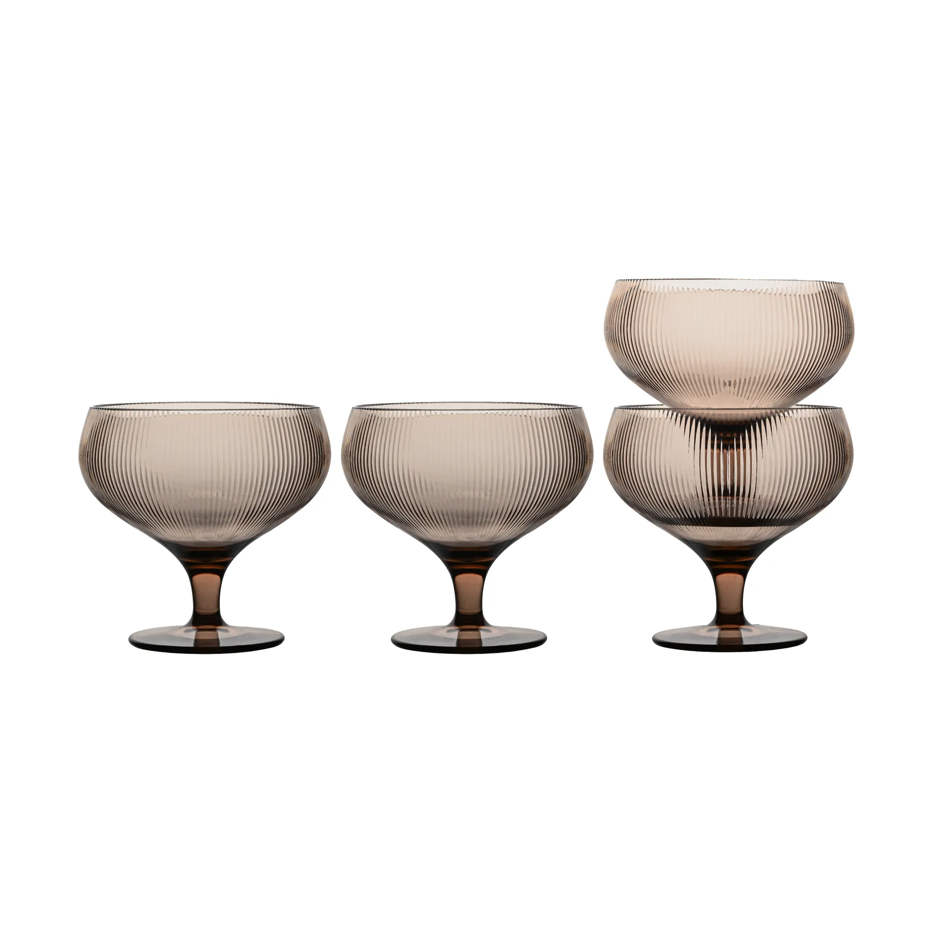 Billi champagne coupe 30 cl set of 4, Brown Sagaform