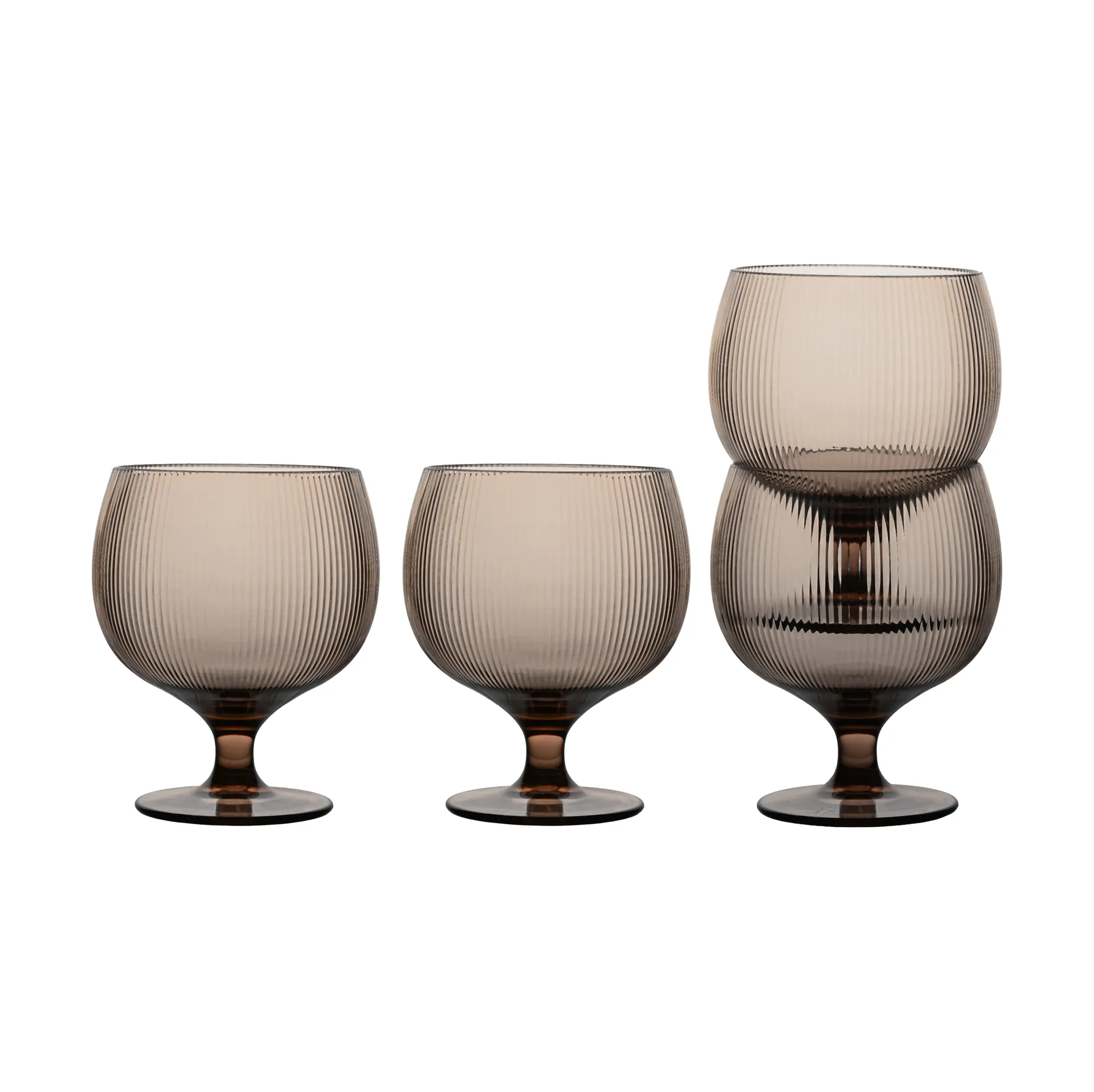 Billi wine glasses 35 cl 4-pack, Brown Sagaform