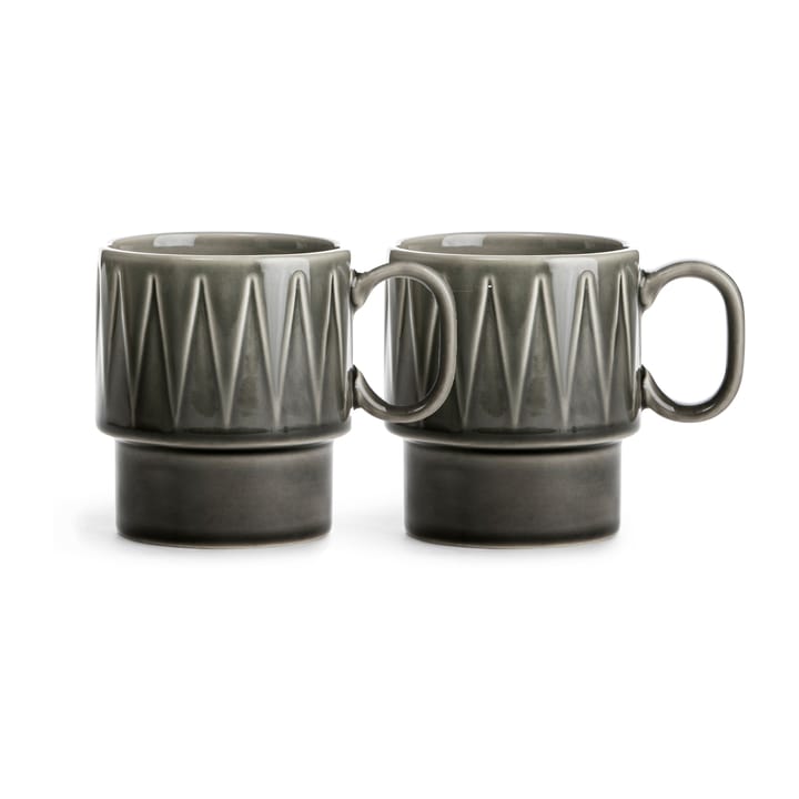 Coffee & More coffee mug 2-pack, Grey Sagaform