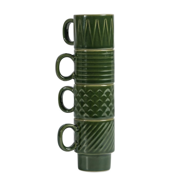 Coffee & More espresso cup 4-pack, Green Sagaform