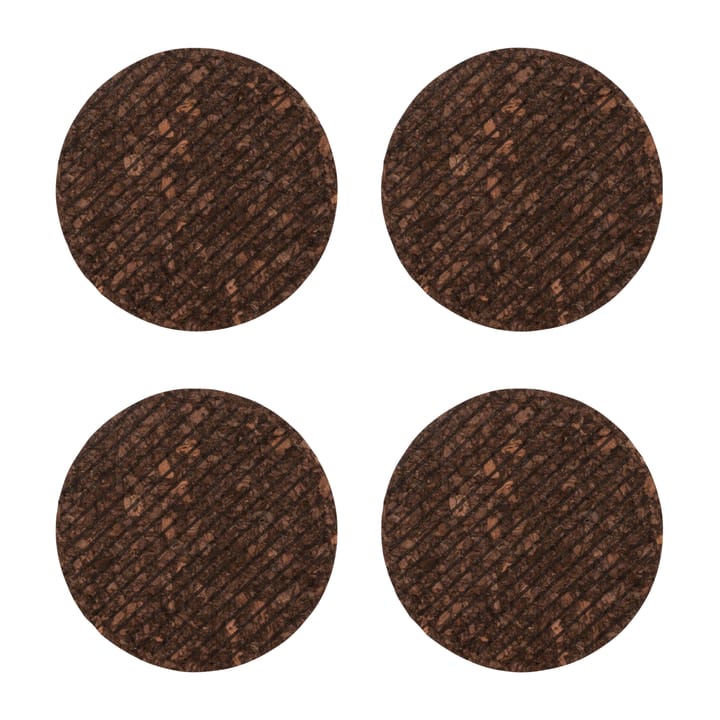 Dante coaster in cork 4-pack - Brown - Sagaform