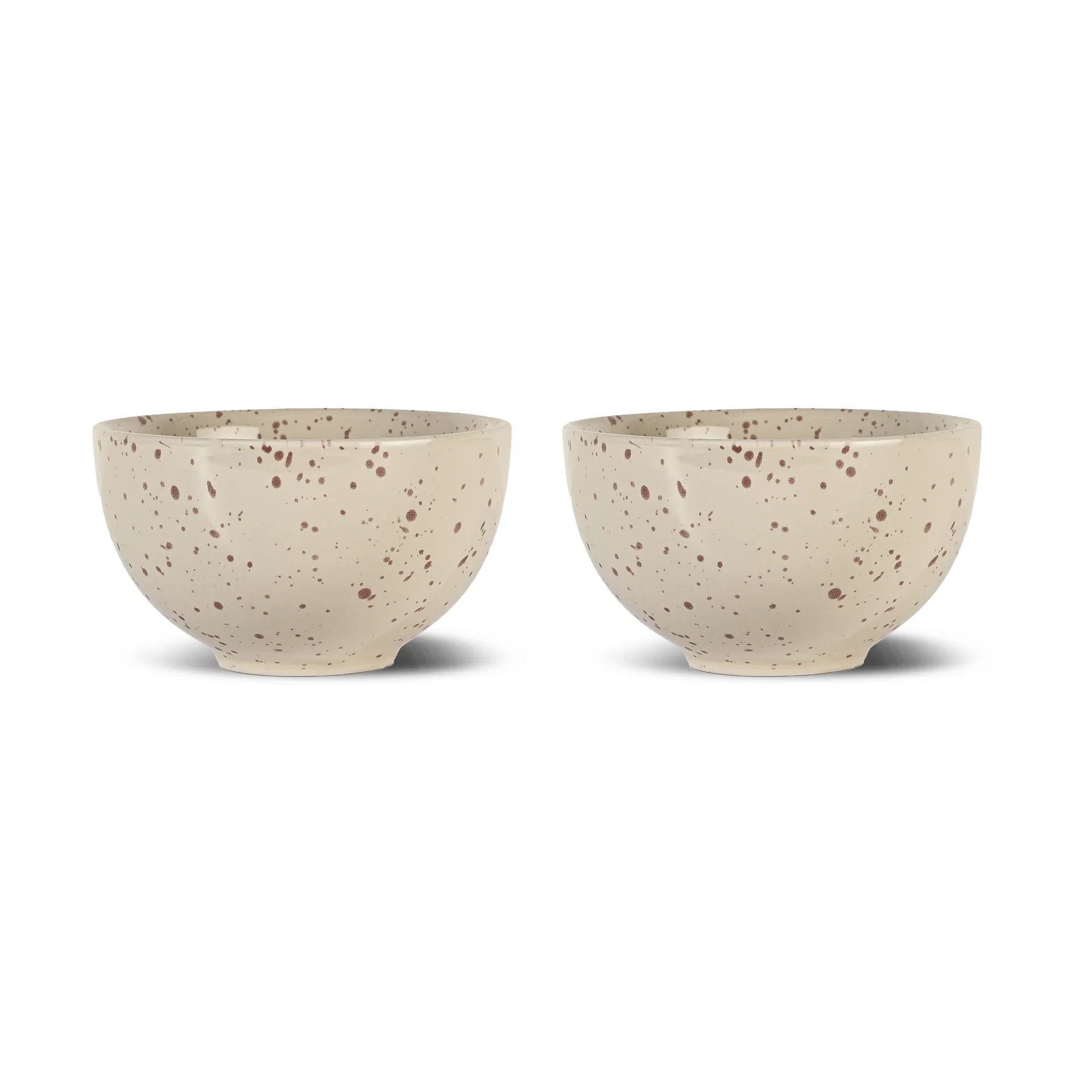 Ditte bowl 2-pack, Beige-burgundy Sagaform