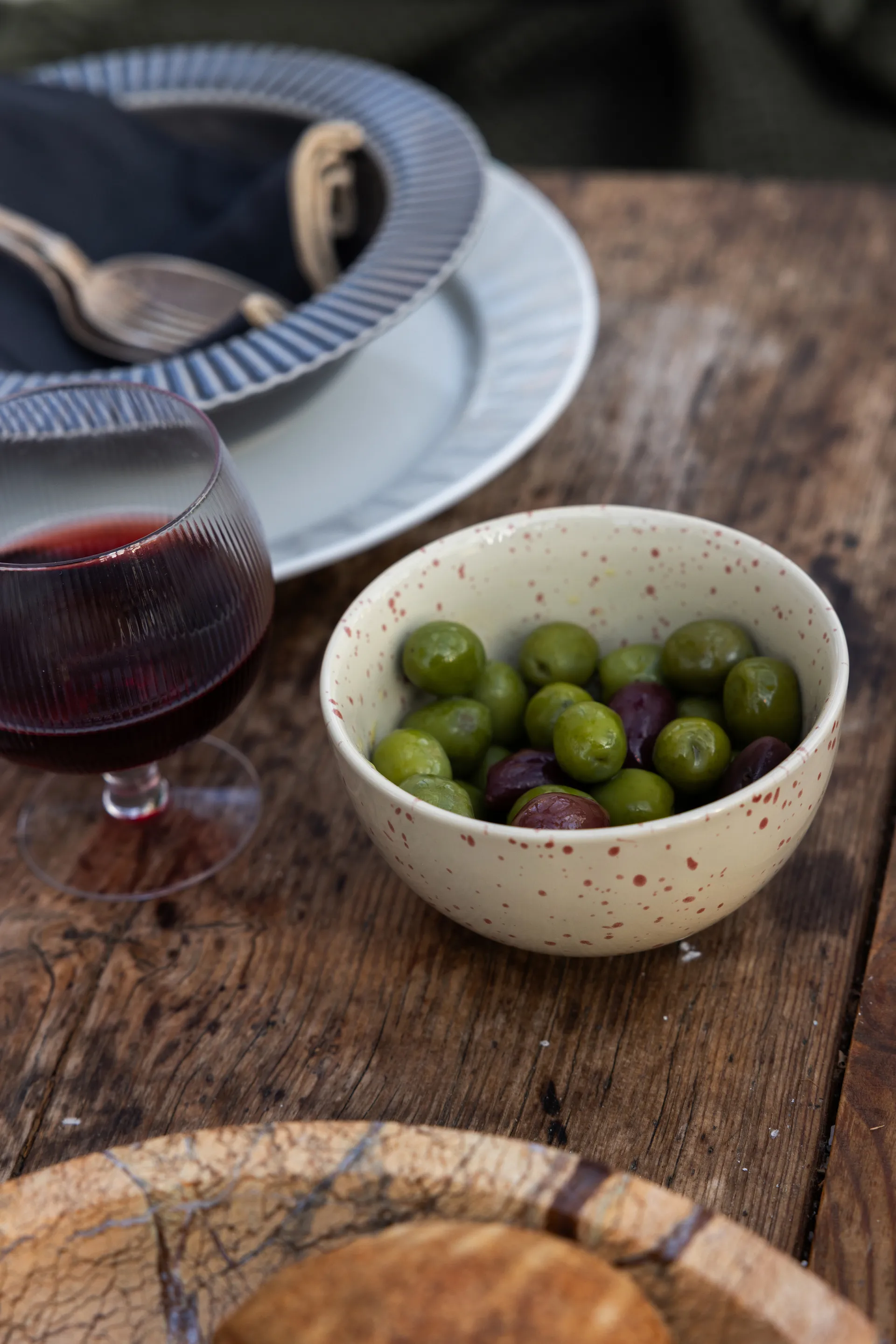 Ditte bowl 2-pack, Beige-burgundy Sagaform