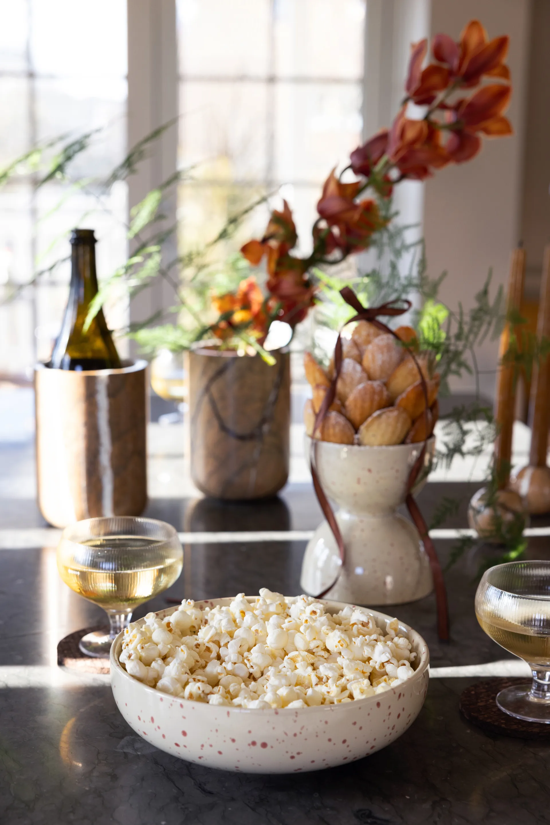 Ditte serving bowl, Beige-wine red Sagaform