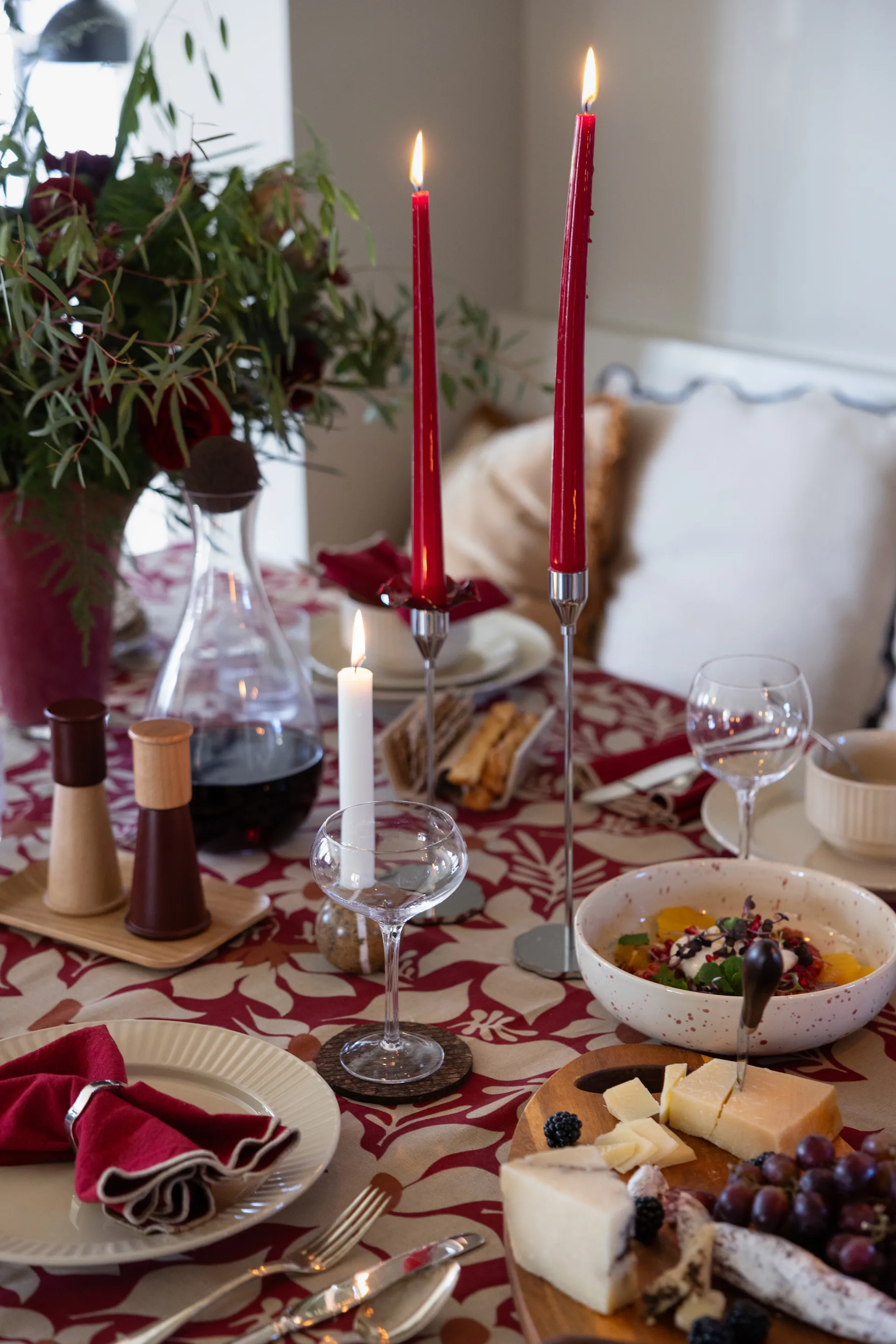 Ditte serving bowl, Beige-wine red Sagaform