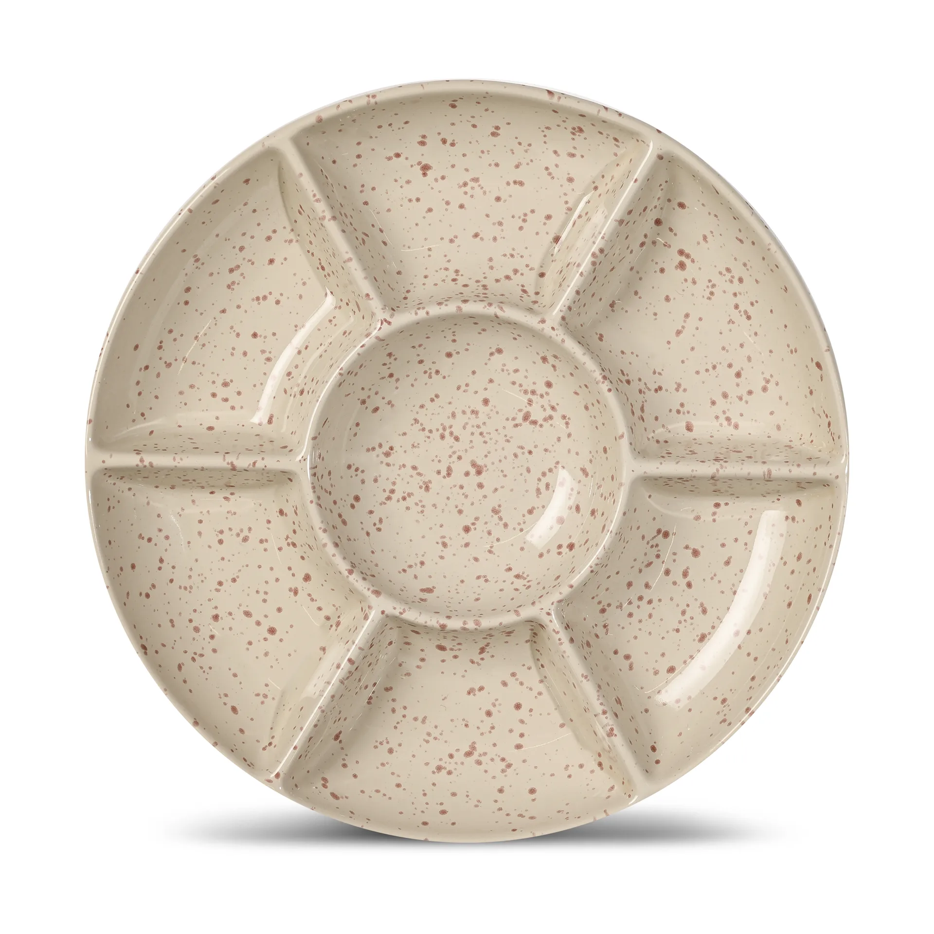 Ditte serving plate, Beige-burgundy Sagaform