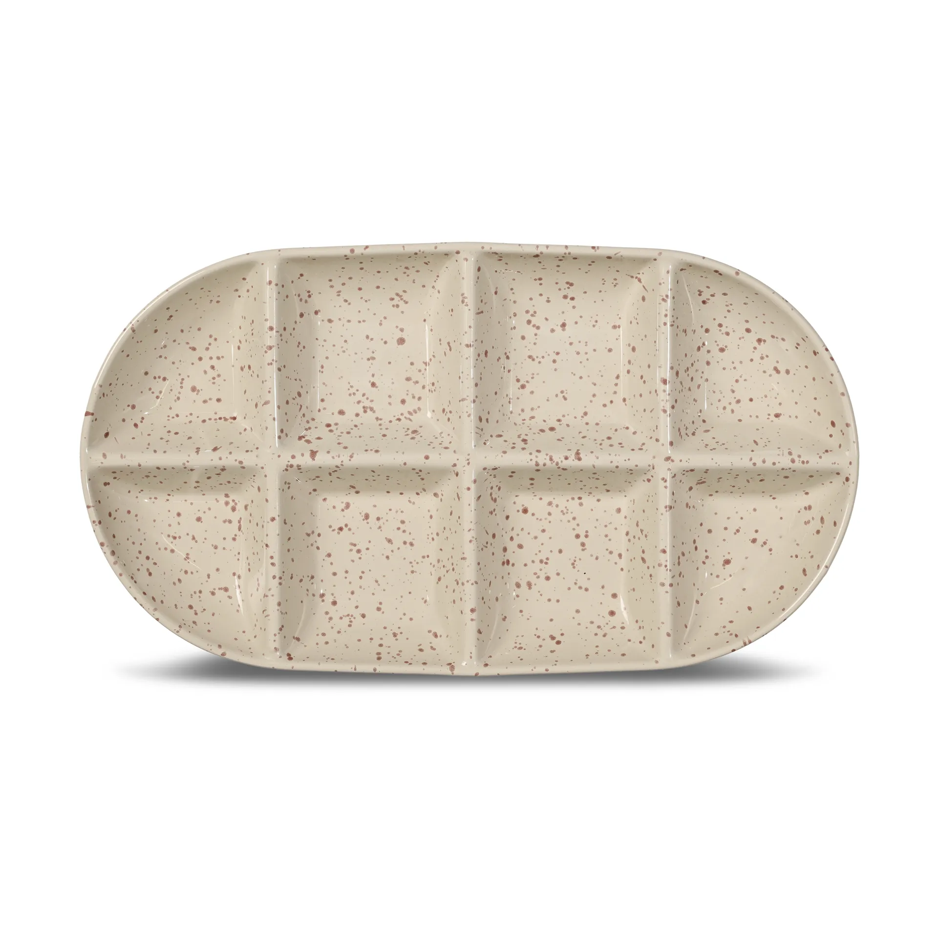 Ditte serving platter large 20x36 cm, Beige-burgundy Sagaform