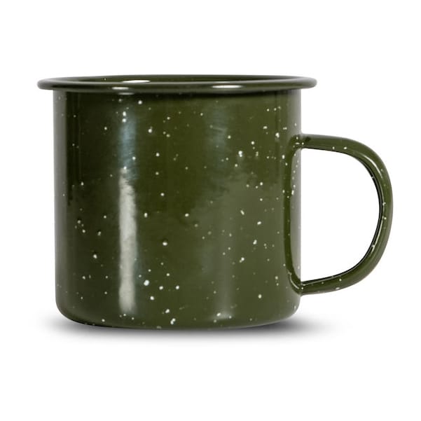 Doris enamel mug 35 cl, Green Sagaform