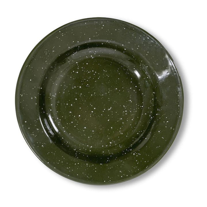 Doris enamel plate Ø20 cm, Green Sagaform