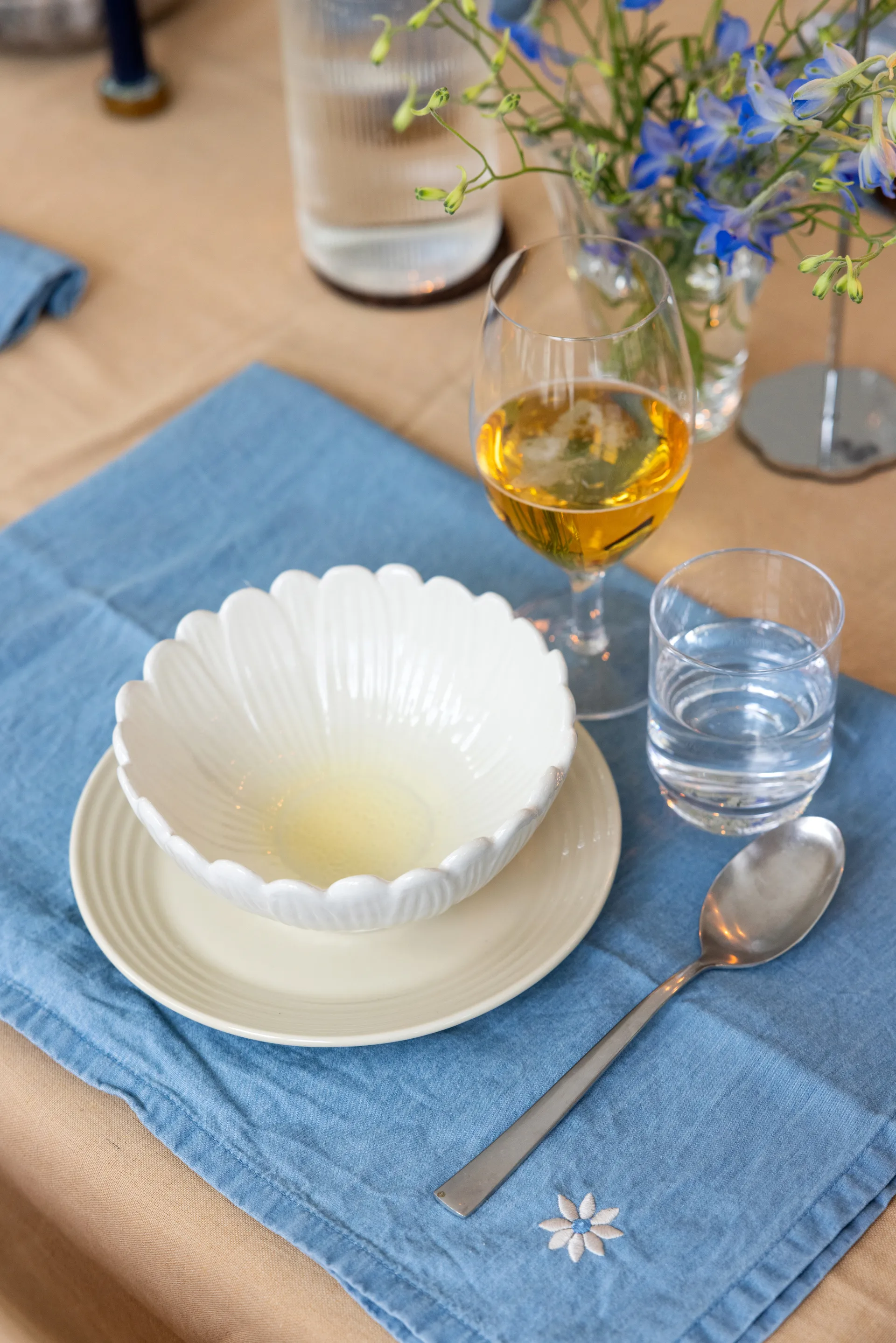 Eden denim kitchen towel 50x70 cm 2-pack, Blue Sagaform