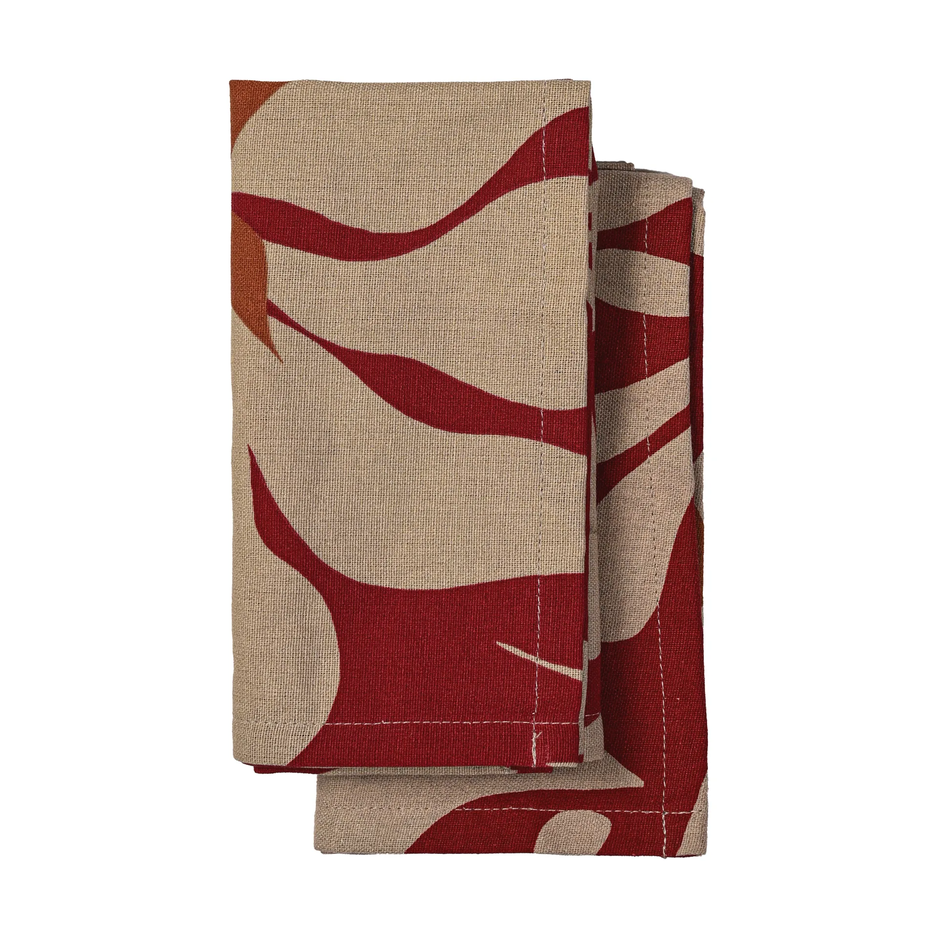 Edith kitchen towel 50x70 cm 2-pack, Wine red Sagaform
