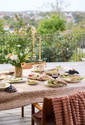 Edith tablecloth 150x280 cm - Mixed beige - Sagaform