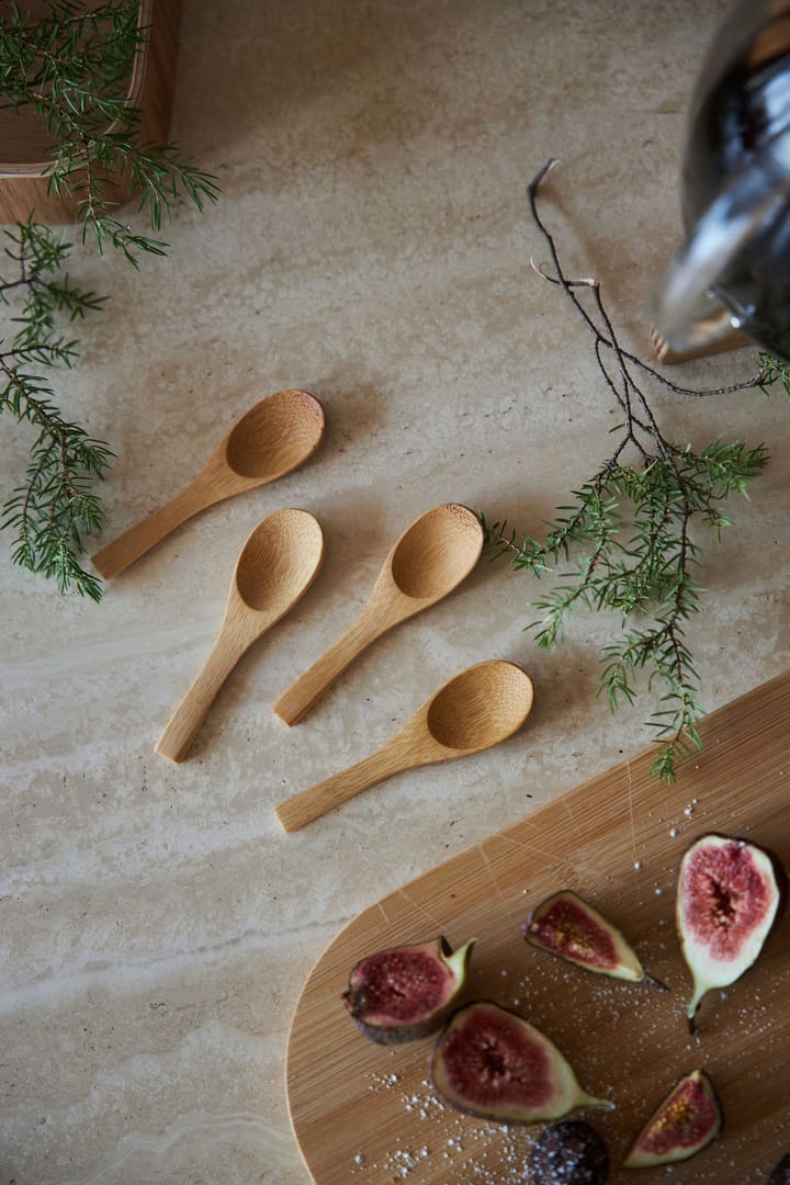 Ellen spoon 4-pack, Brown Sagaform