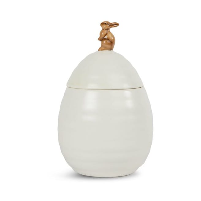 Ellen storage jar with lid Ø11.5 cm, Bone White Sagaform