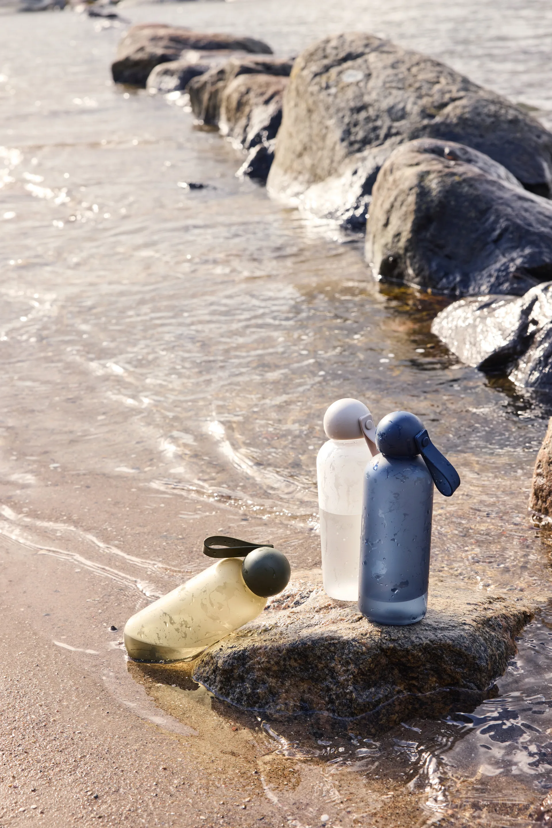 Empty water bottle 650 ml, Beige Sagaform