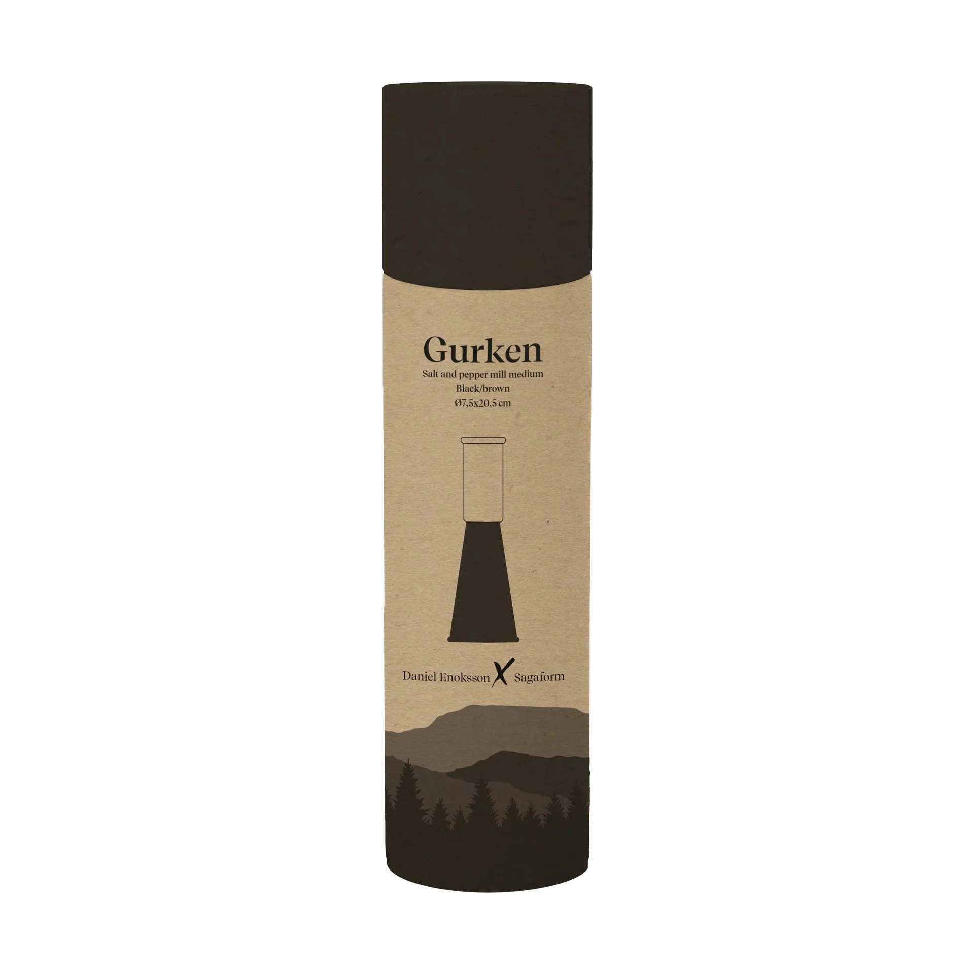 Gurken salt and pepper grinder medium 20.5 cm, Black-brown Sagaform