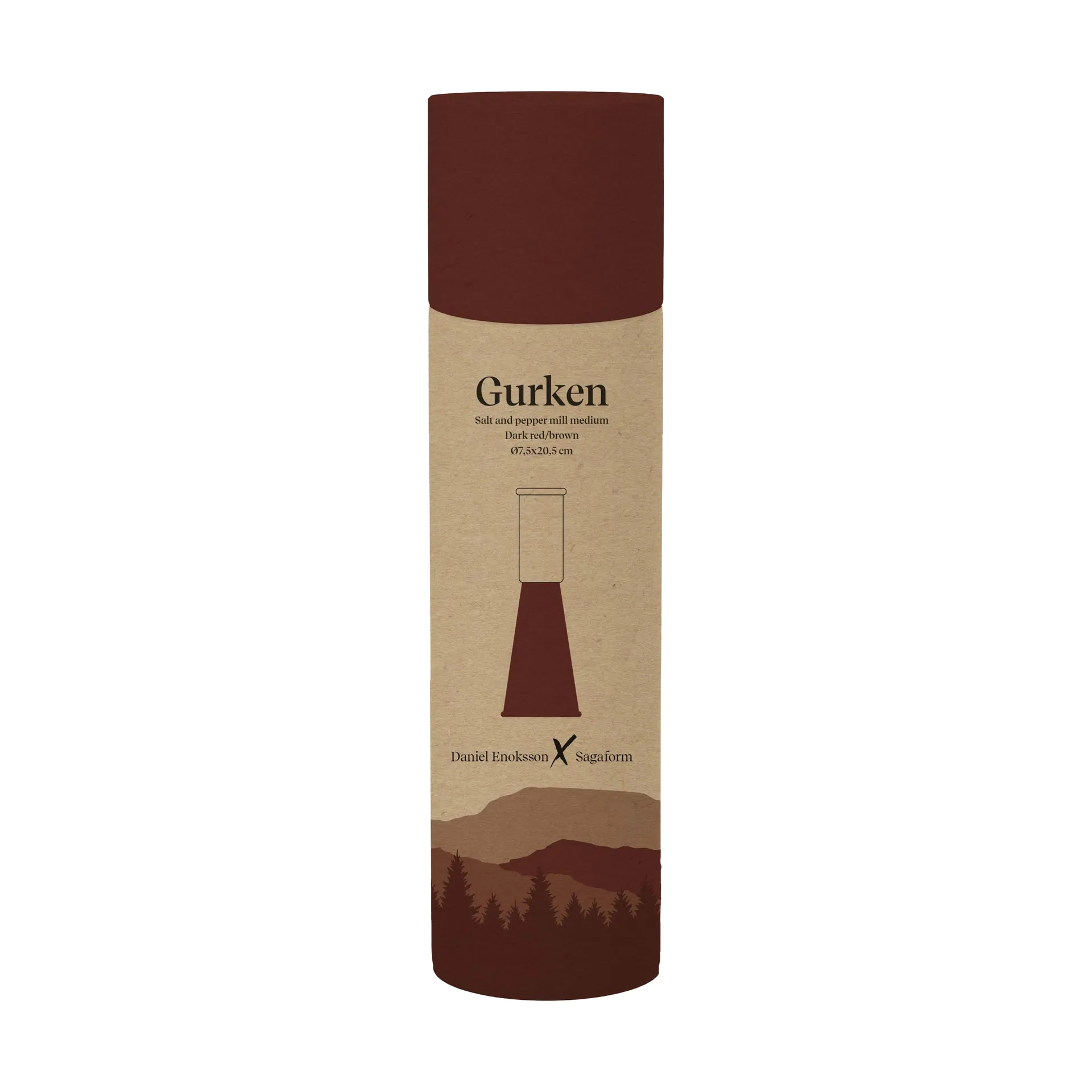 Gurken salt and pepper grinder medium 20.5 cm, Red-brown Sagaform