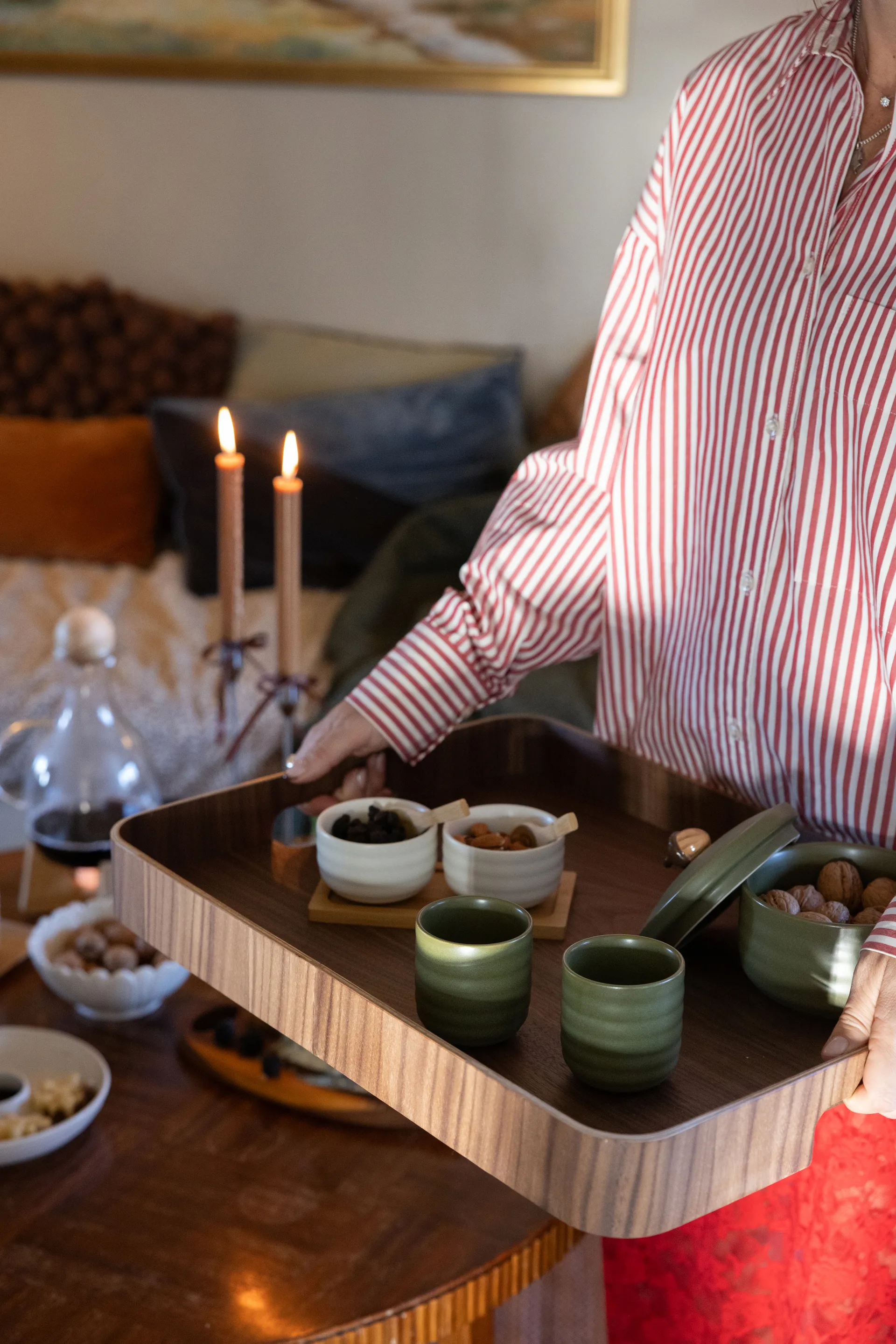 Hanna tray large 40x55 cm, Dark brown Sagaform