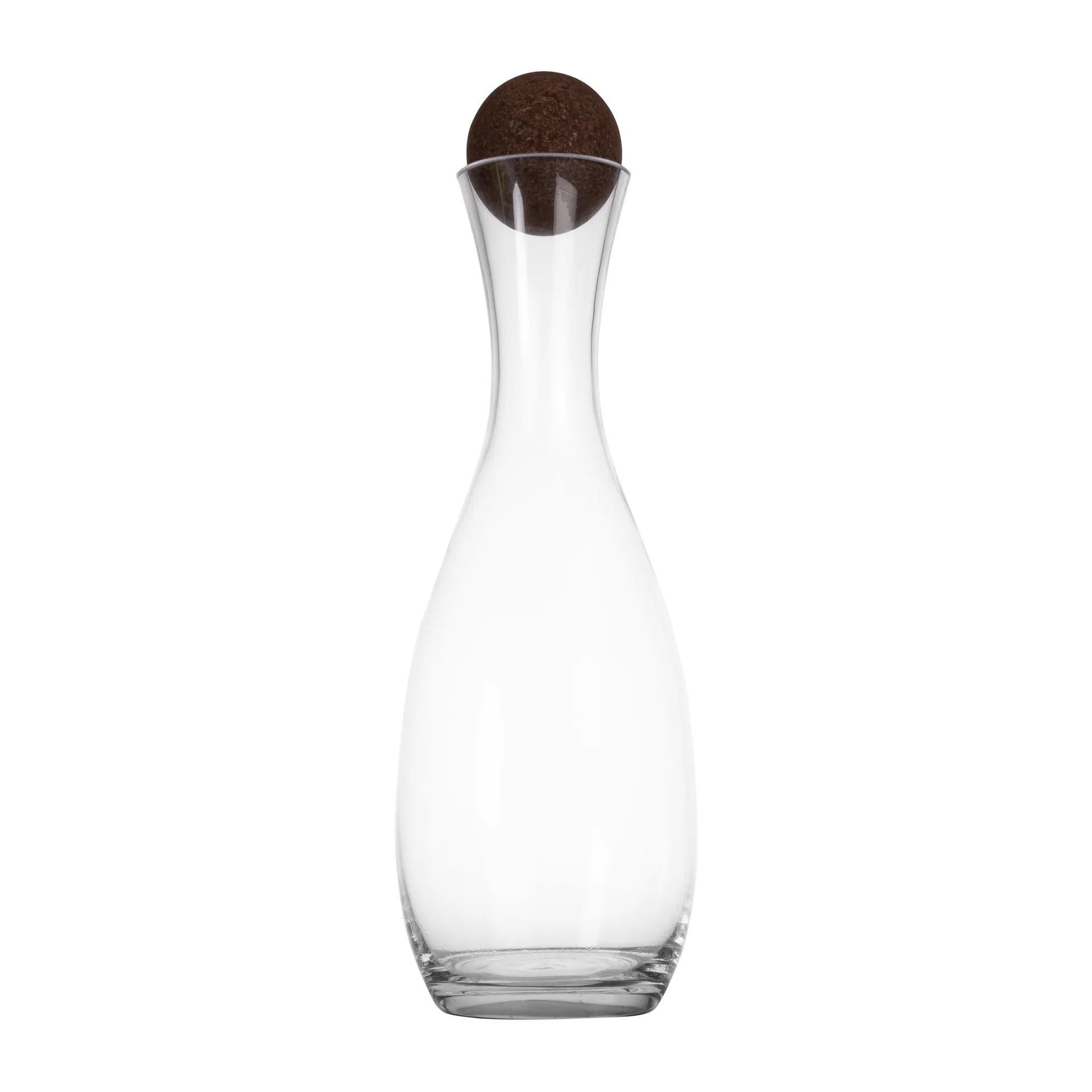 Nature carafe with cork stopper 1.5 l, Clear-dark brown Sagaform