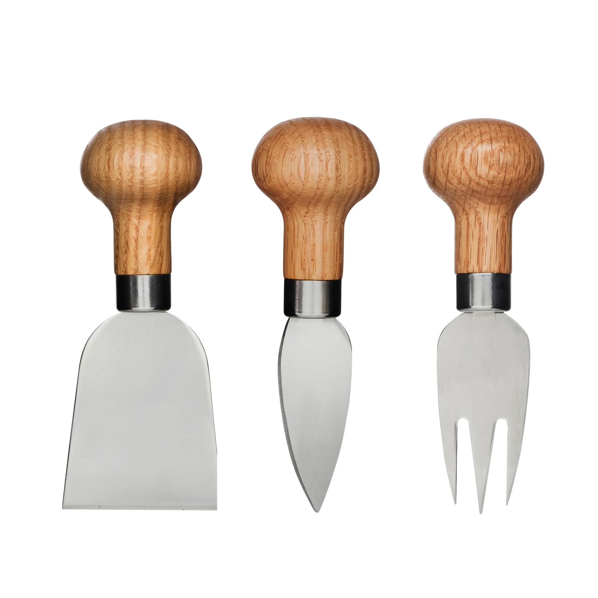 Nature cheese knife set 3 pieces, Oak Sagaform